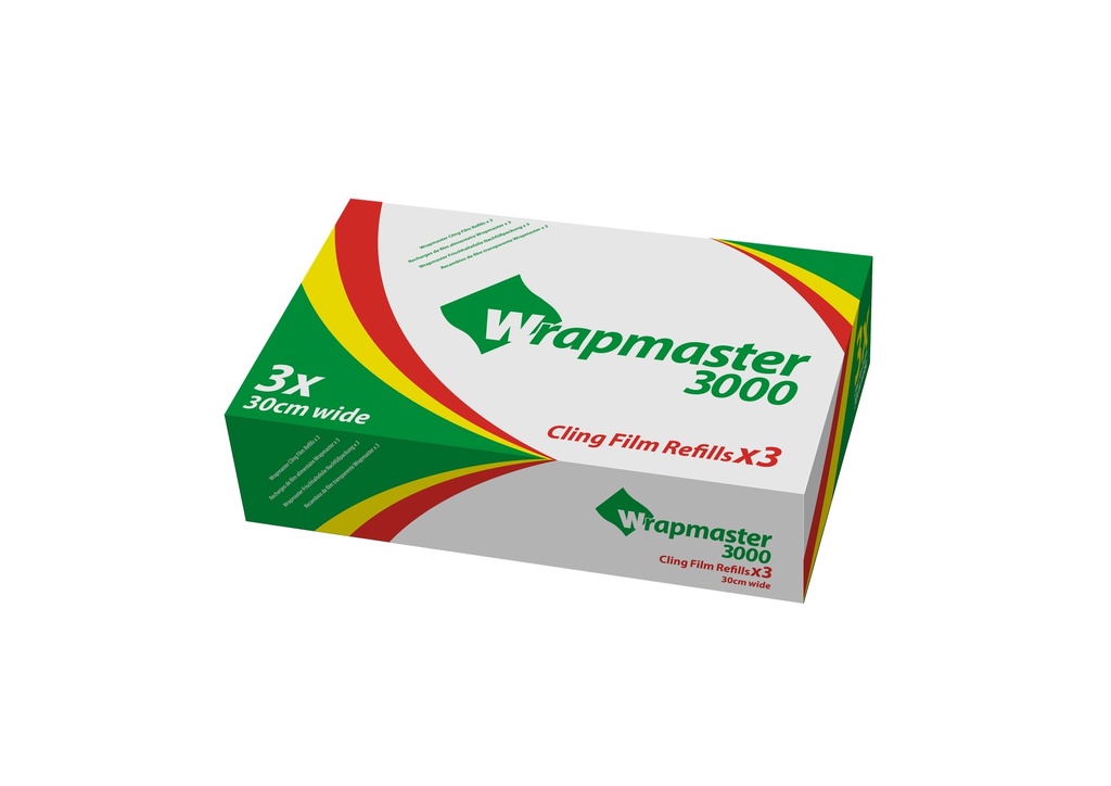 PVC-Frischhaltefolie B=30cm, L=300m, 3Rl./Kt.