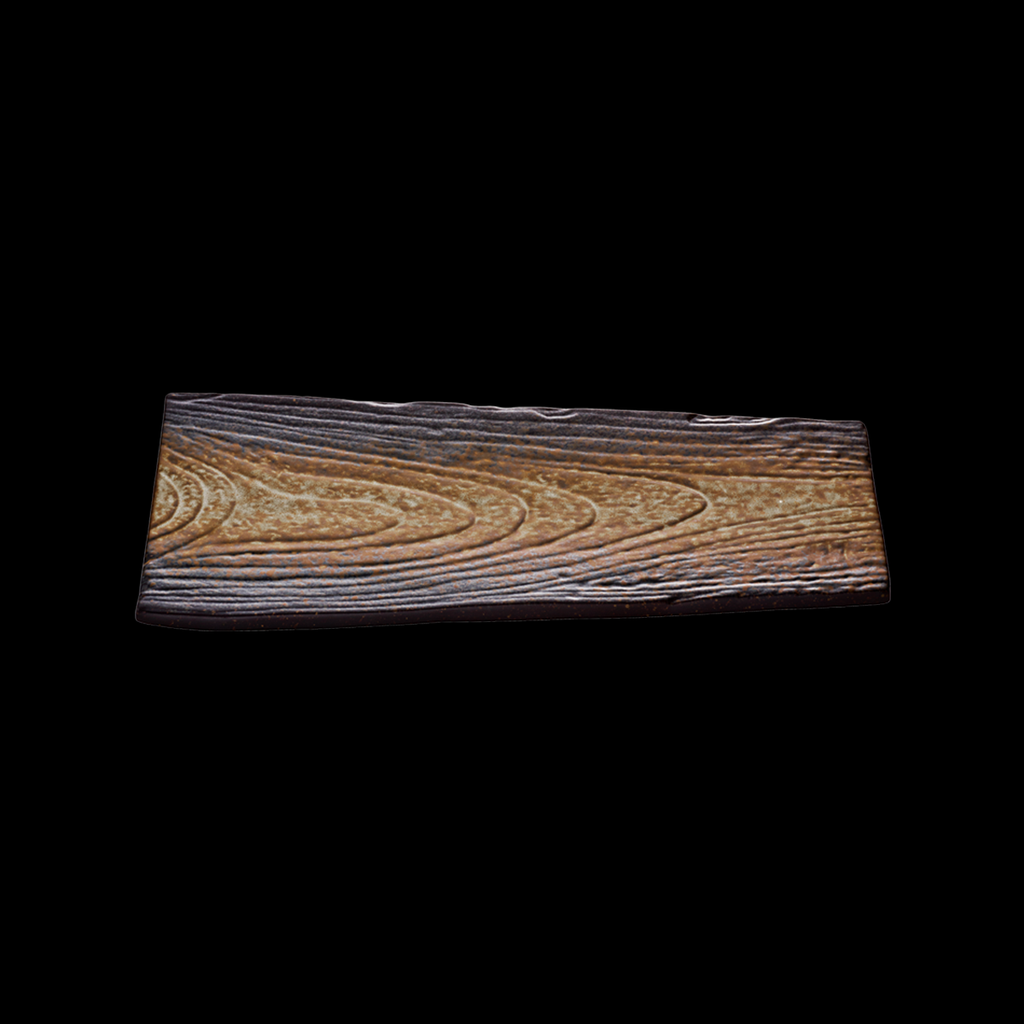 Platte flach rechteckig 36 x 16 cm, Terra