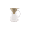 Glaskanne mit Kaffeefilter 0,60 l, Flow & Serve