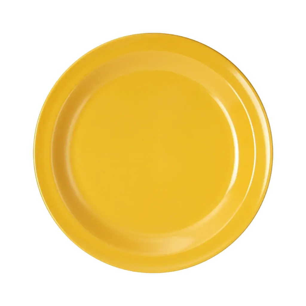 Teller flach 19,5 cm, Duroplast gelb
