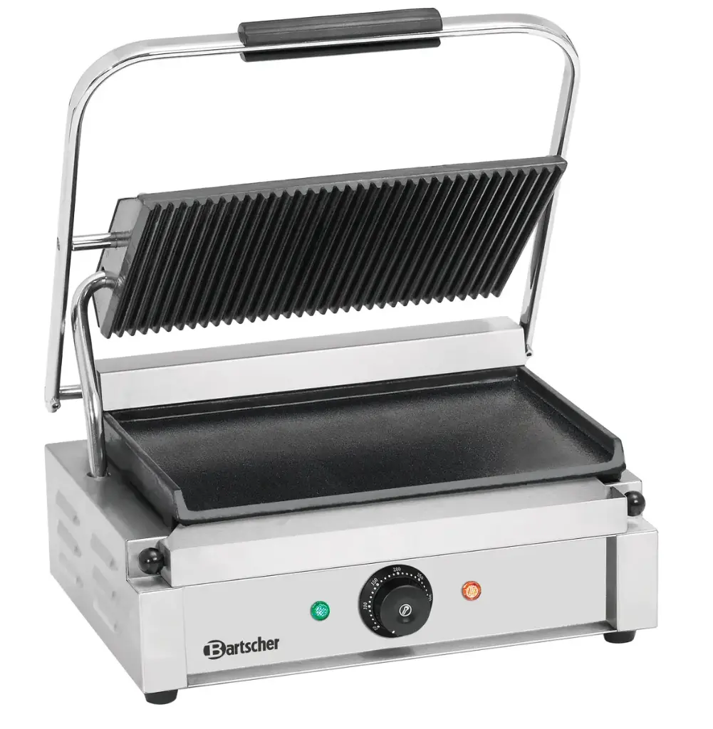 Kontaktgrill Panini Grillplatte oben gerillt, unten glatt