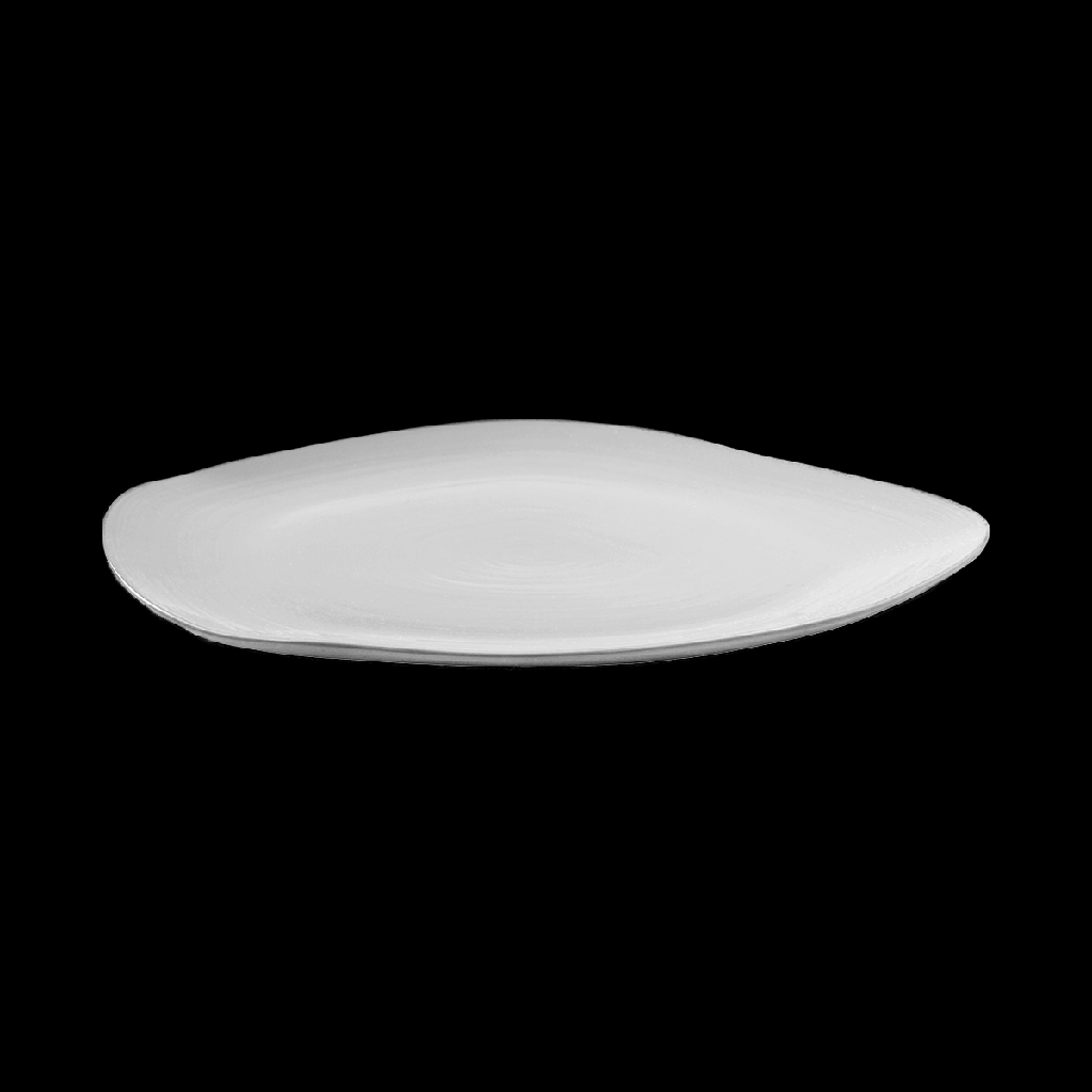 Platte asymmetrisch, Vortice, weiß