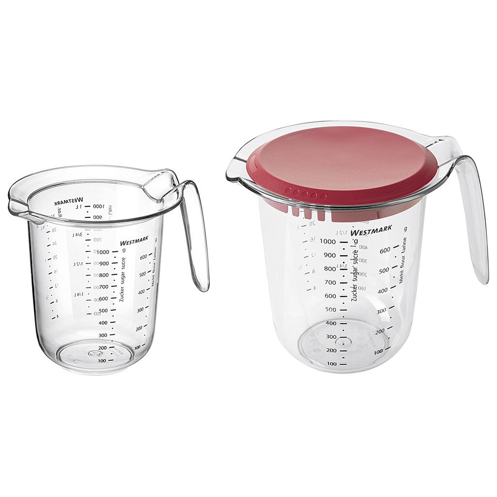 Messkanne mit Deckel, Inhalt: 1,0 l
