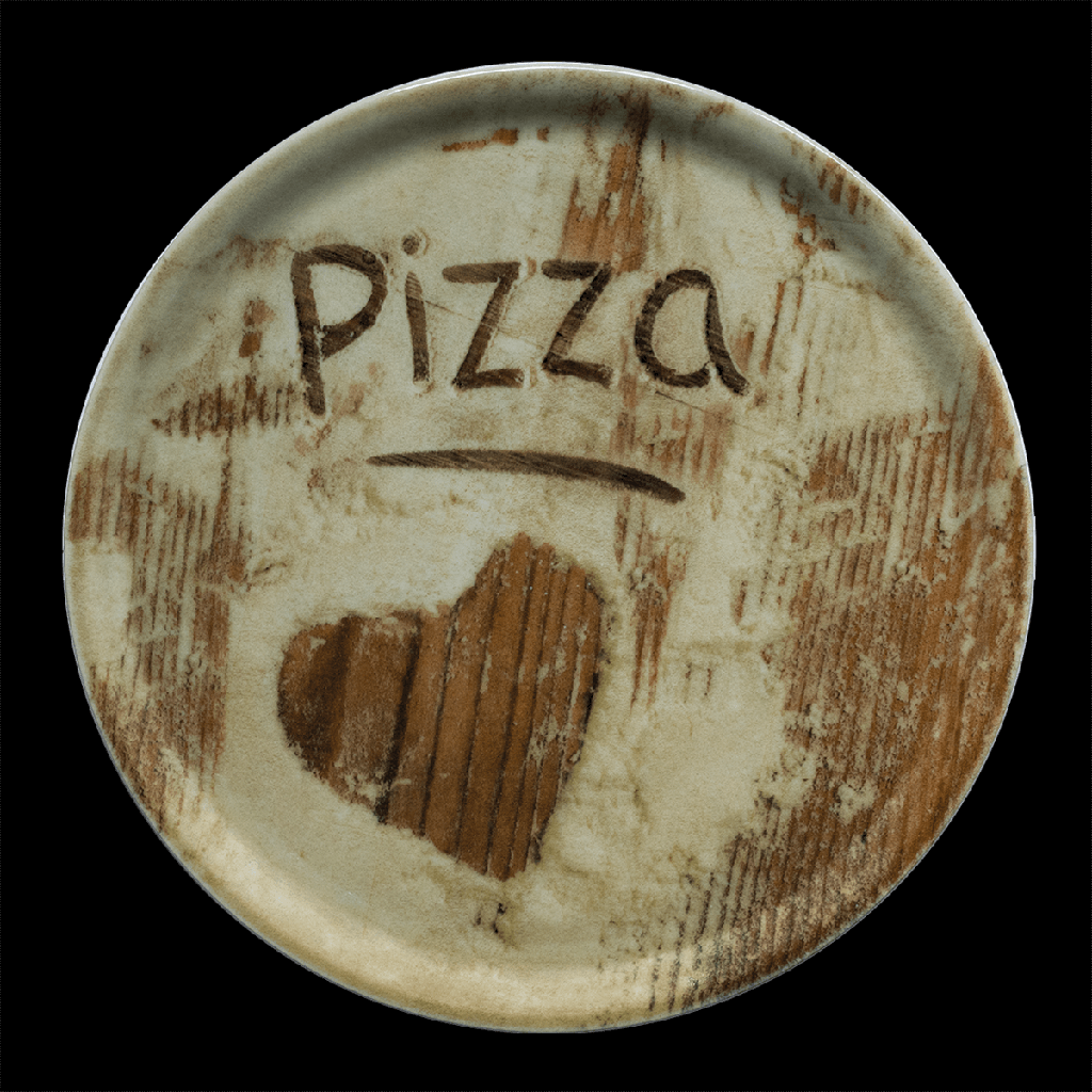 Pizzateller 33 cm mit Dekor, Napoli Flour Z31