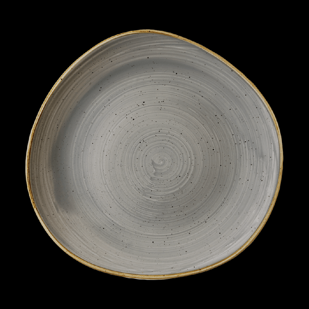 Teller flach organisch 29 cm, Stonecast Dekor