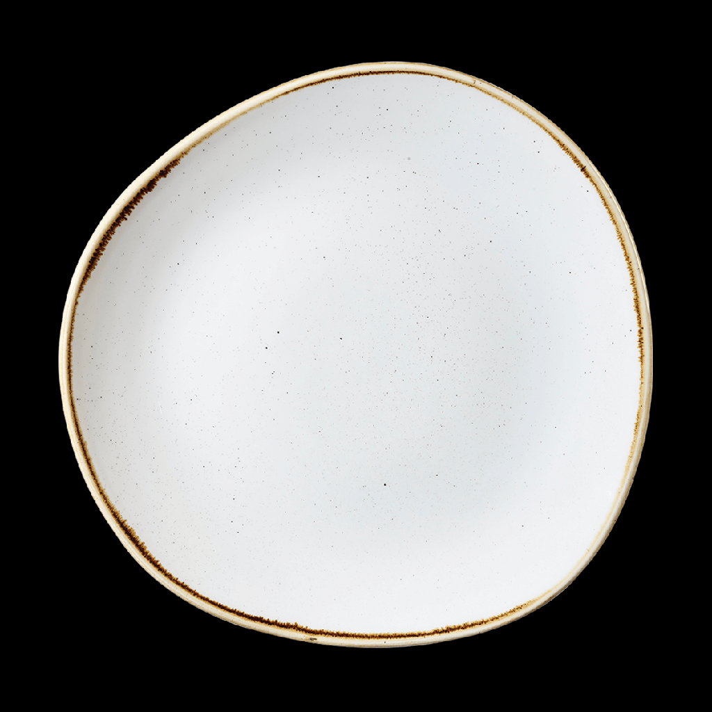 Teller flach organisch 29 cm, Stonecast Dekor