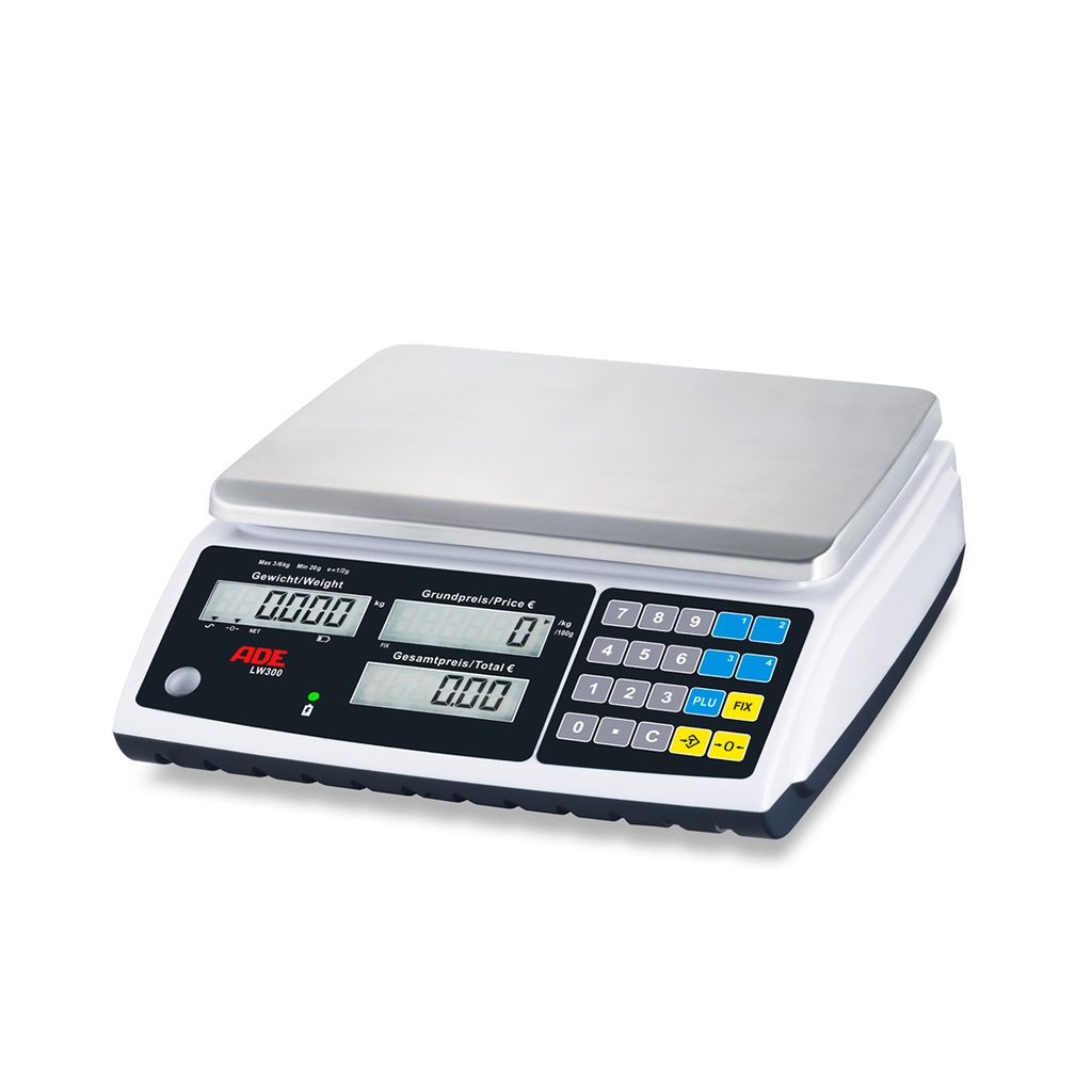 Ladenwaage, LW300 285x310x115mm, Wägebereich: 15kg, Ziffernschritt bis 6kg: 2g