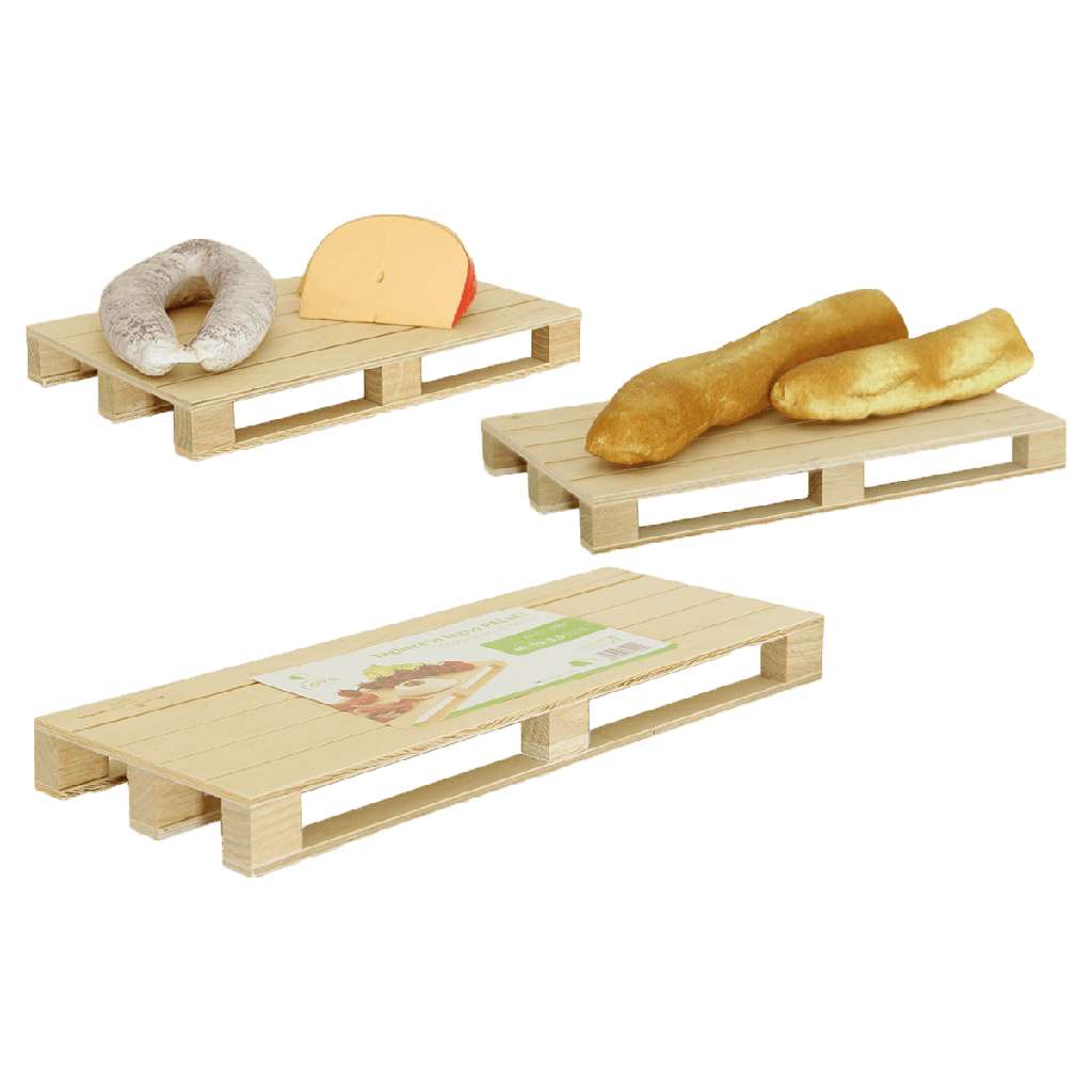 Palette, Länge: 40 cm, Holz natur