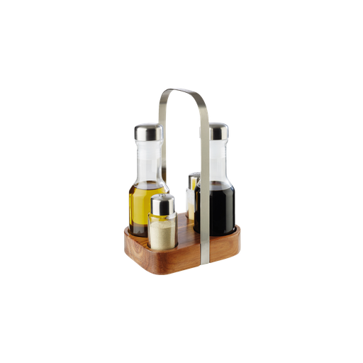 [9035915] Menage für Essig/Öl/Salz/Pfeffer, Wood