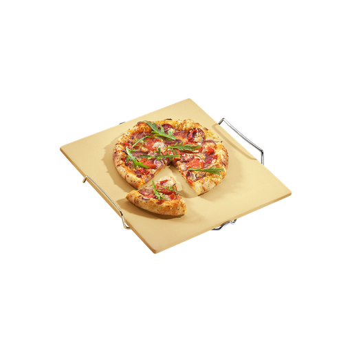 [9161675] Pizza-Stein quadratisch 38 x 35,5 cm, mit Gestell
