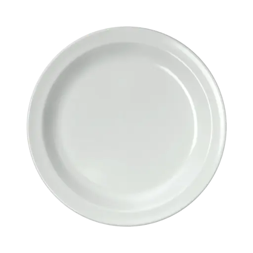[9000468] Teller flach 19,5 cm Duroplast weiß