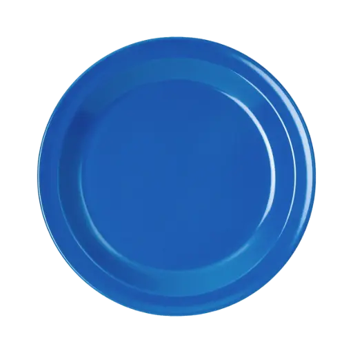 [9000470] Teller flach 19,5 cm, Duroplast blau
