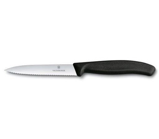 [9311633] Gemüsemesser 8 cm, mit Wellenschliff, Mittelspitz, Swiss Classic