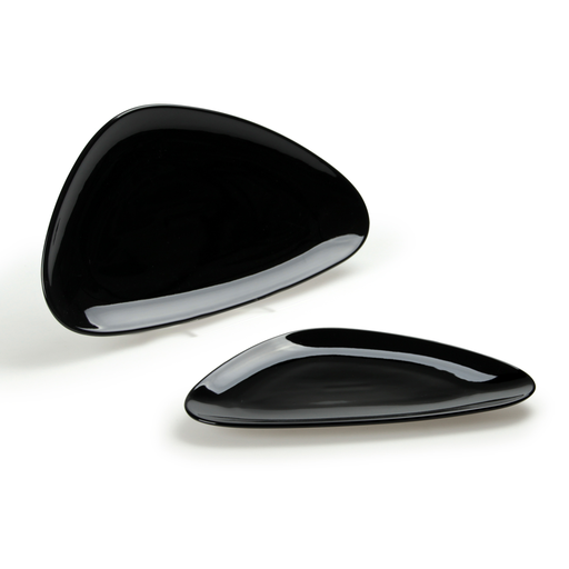 [9339630] Platte Nerro, oval, Länge: 33 cm, schwarz 