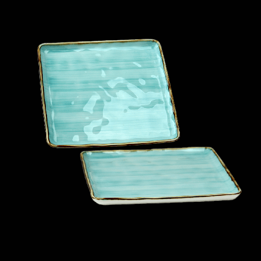 [9339813] Platte quadratisch, Länge: 30 cm, Azzurro, türkis