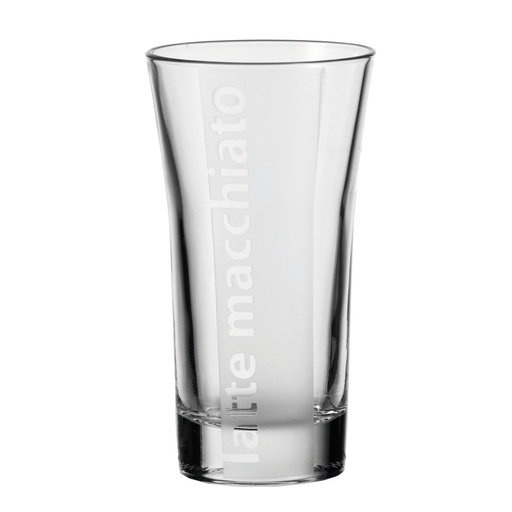 [9015747] Latte Macchiato-Glas mit satiniertem Aufdruck Inhalt: 30cl, H=145mm