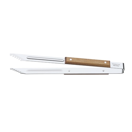 [9022735] Fleischzange, Churrasco L=375mm, Griff aus Natruholz, Klinge aus Edelstahl
