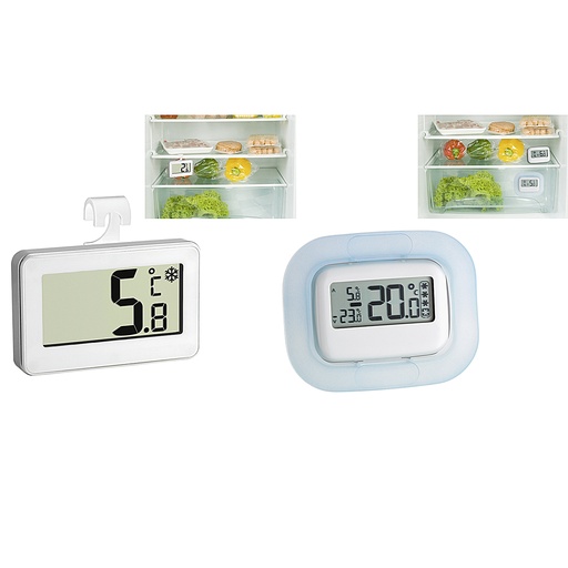 [9402252] Innen- und Kühlschrank-Thermometer, digital, weiß 