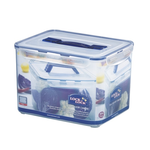 [9040147] Frischhaltebox rechteckig 10,00 l, mit Ablaufgitter und Tragegriff, LocknLock PP Classic