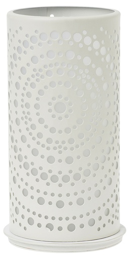 [9093858] Kerzenhalter Billy, Metall, weiß 140x75 mm